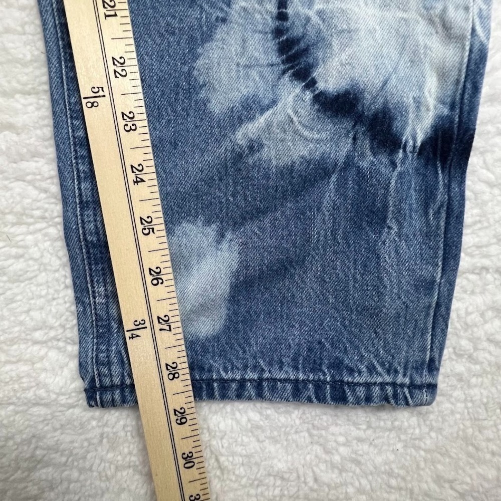 Juicy‎ Couture NWT Tie Dye Straight Leg Jeans 30 High Rise w Pink Logo Sash Y2K - Picture 9 of 12